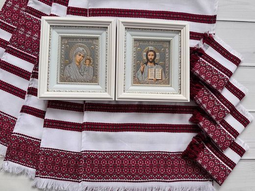 Вінчальний набір: рушники 5 шт, серветки 4 шт, ікони пара