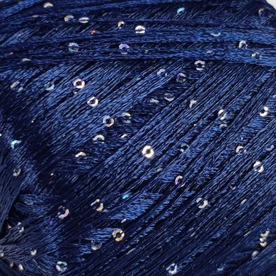 Пряжа Paillettes/Паллетс, синій (паєтка голографічна) 8605, Lana Gatto