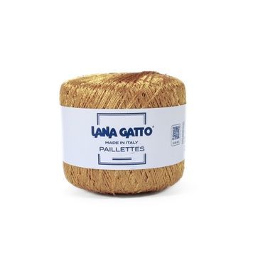 Пряжа Paillettes/Паллетс, вінтажне золото 30789, Lana Gatto