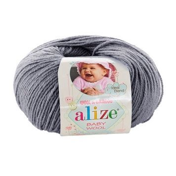 baby wool 119 серое небо