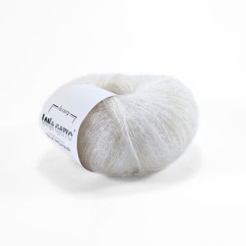 Пряжа Silk Mohair/Сілк Мохер, білий 6027, Lana Gatto