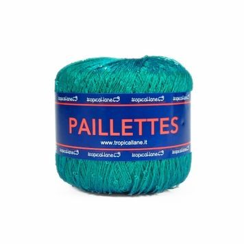 Пряжа Paillette+RC:R[18]Cs/Паллетс, смарагдовий 420, Tropical Lane