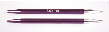 Спиці з'ємні Zing KnitPro, 11,5 см, 6.00 мм, 47507