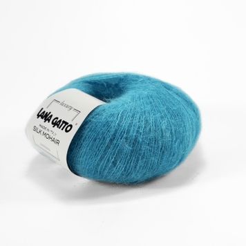 Пряжа Silk Mohair/Сілк Мохер, блакитно-бірюзовий 30485, Lana Gatto