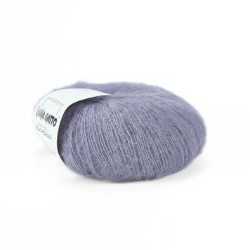 Пряжа Silk Mohair/Сілк Мохер, темний лілово-сірий 9380, Lana Gatto